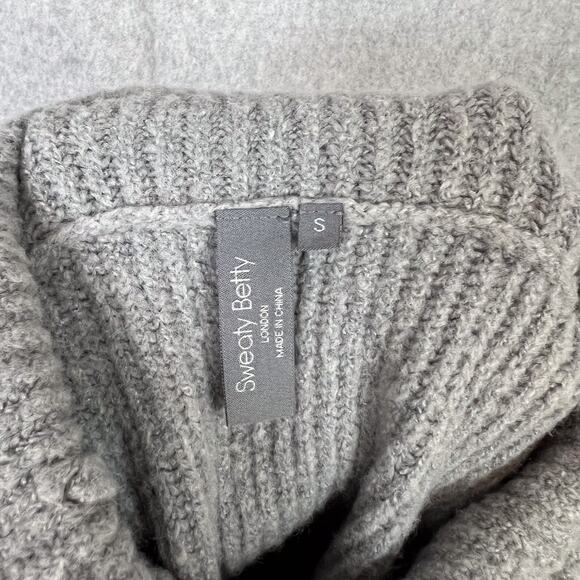 Sweaty Betty Gray Turtleneck Shakti Knit Long Sleeve Jumper Sweater Size Small - Picture 7 of 8